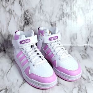 Adidas Hip Tops, White/Purple, Various Sizes